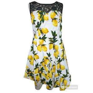 3XL Bbonlinedress plus size lemon sleeveless women's dress #14